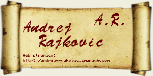 Andrej Rajković vizit kartica